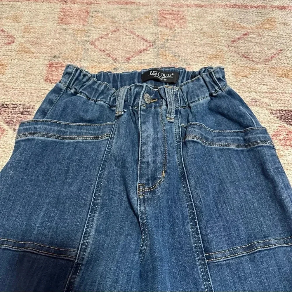 Judy Blue High Waist Vintage Elastic Waist Straight Leg Jean 3/26 - Picture 8 of 14